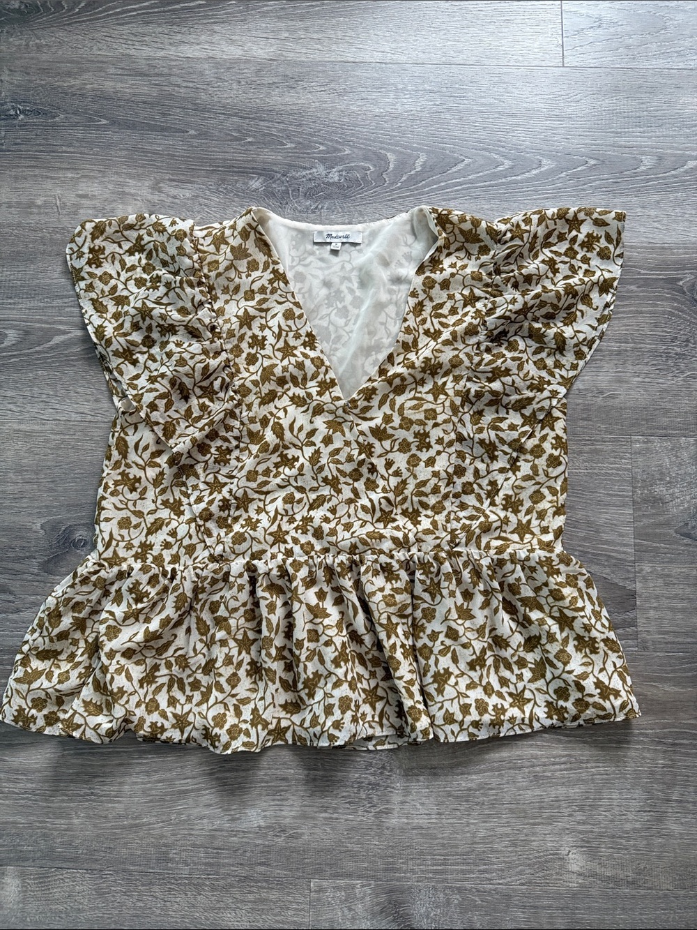 Madewell peplum blouse